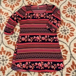 3/4 sleeve mini dress; size M *lightly worn*